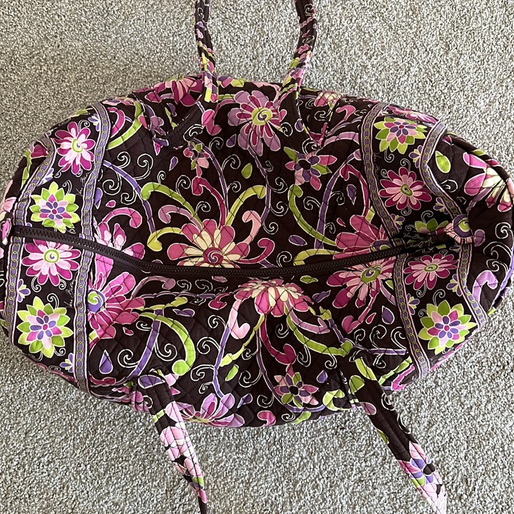 Vera Bradley large duffel • Pink and Brown Floral - Picture 3 of 8